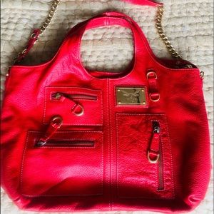 Red Italian leather GUIAS purse